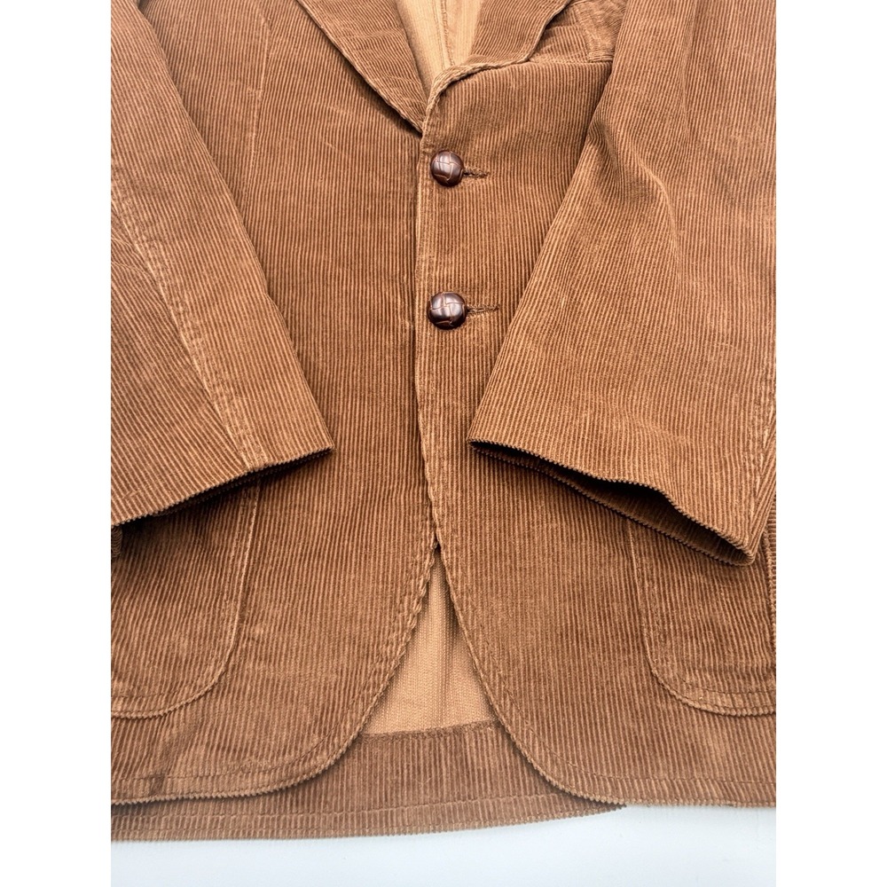 Vintage 1970s Sears Corduroy Blazer & Vest Set 38R Sport Coat Academia Retro - Picture 13 of 16